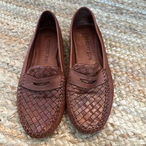 Robert Zur Leather Woven Flats Size 9